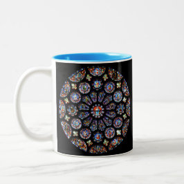 Fenster "Chartres-Rose" Zweifarbige Tasse