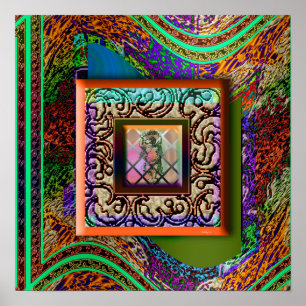 Fenster Cherub Angel Poster