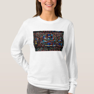 Fenster, das den barmherzigen Samariter darstellt T-Shirt