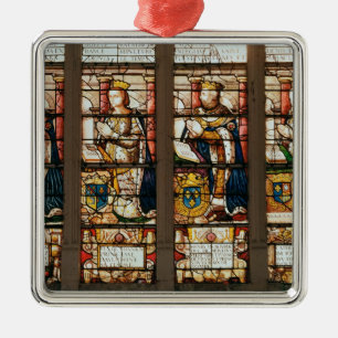 Fenster, das Francois de Bourbon darstellt Ornament Aus Metall