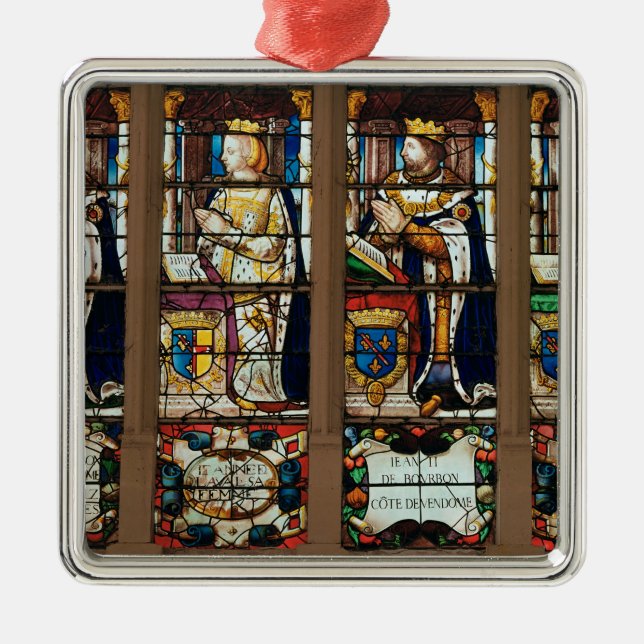 Fenster, das Louis de Bourbon darstellt Ornament Aus Metall (Vorne)