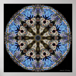Fenster der Kathedrale Mandala Poster