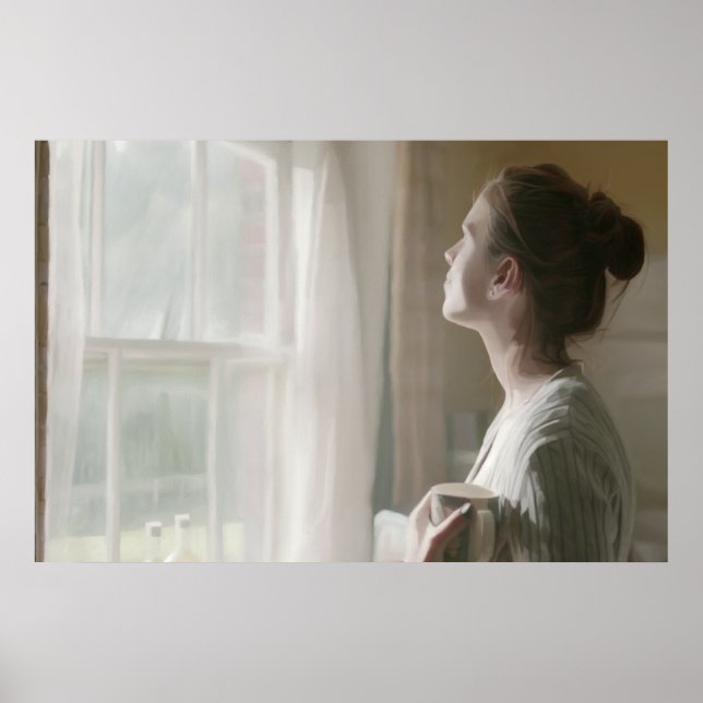 Fenster der Küche Poster (Vorne)