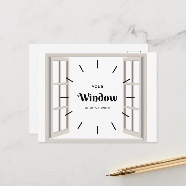 Fenster der Postkarte (Vorderseite/Rückseite Beispiel)