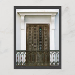 Fenster des alten San Juan, Puerto Rico Postkarte