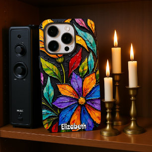 Fenster "Floral gesteinigtes Glas" iPhone 16 Pro Hülle