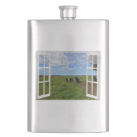 Fenster "Galloway Cows", Flasche "Hip"