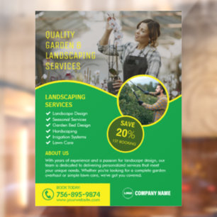 Fenster "Garden and Landscaping Services" Fensteraufkleber
