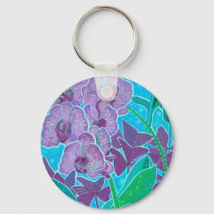 Fenster-Garten-Orchideen-Blumen-Blumen-Botanische  Schlüsselanhänger
