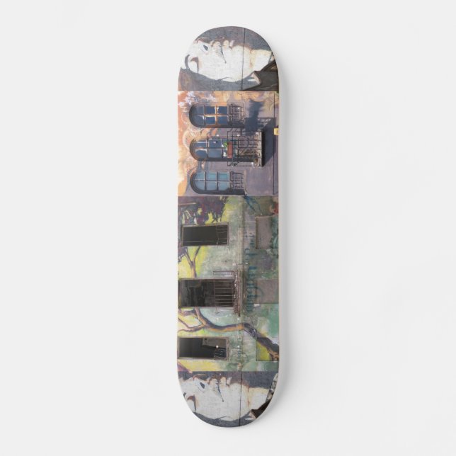 Fenster-Graffiti-Skateboard Skateboard (Vorderseite)