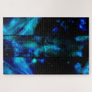 Fenster im Raum, blaue Nebelsteine