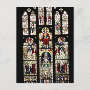 Fenster in der Kathedrale von Worcester, 15. Jahrh Postkarte