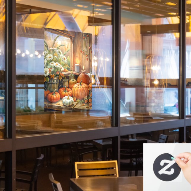 Fenster "Kürbiskins" Fensteraufkleber (Restaurantfenster)