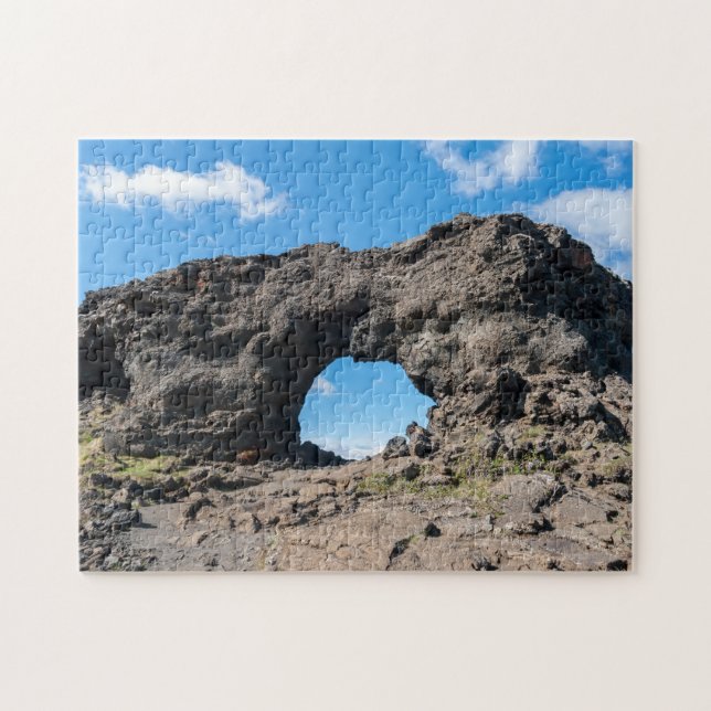 Fenster Lava bei Dimmuborgir, Myvatn Bereich - Isl (Horizontal)