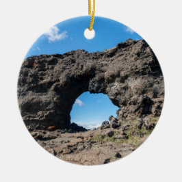 Fenster Lava bei Dimmuborgir, Myvatn Bereich - Isl Keramik Ornament