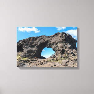 Fenster Lava bei Dimmuborgir, Myvatn Bereich - Isl Leinwanddruck