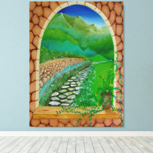Fenster Leinwanddruck
