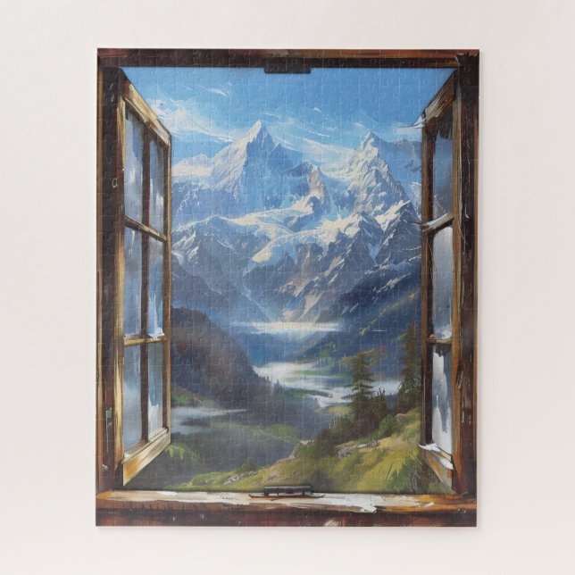 Fenster "Magische Berge" (Vertikal)