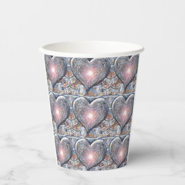 Fenster meines Herz-Papier-Cup Pappbecher (Vorderseite)