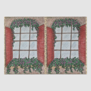 Fenster mit Bindestrichpapier Seidenpapier