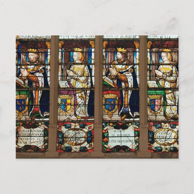 Fenster mit Louis de Bourbon Postkarte (Vorderseite)
