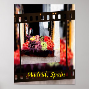 Fenster Obstmarkt - Madrid, Spanien Poster