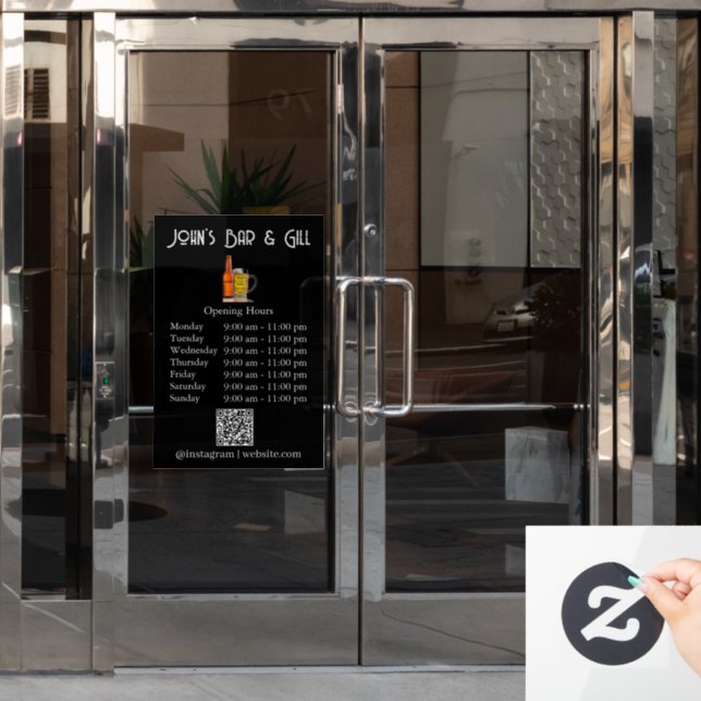 Fenster- oder Türklammer Fensteraufkleber (Büro Tür)