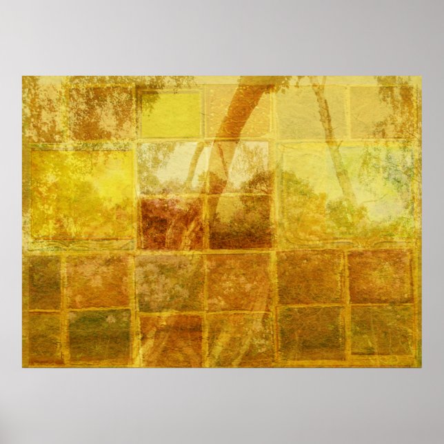 Fenster Patchwork Poster (Vorne)