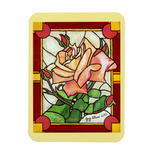 Fenster Peach Rose - Bildschirm Magnet