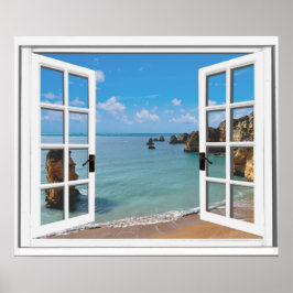 Fenster "Relaxen Beach Ocean View Imitate" Poster