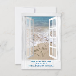 Fenster "Save the Date Open Beach" Karte