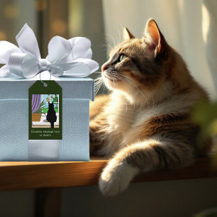 Fenster "Schwarze Katze aussehen" Geschenkanhänger