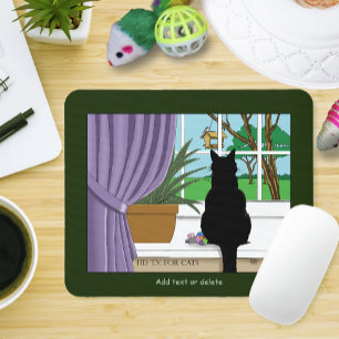 Fenster "Schwarze Katze aussehen" Mousepad