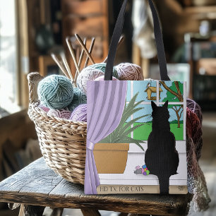 Fenster "Schwarze Katze aussehen" Tasche
