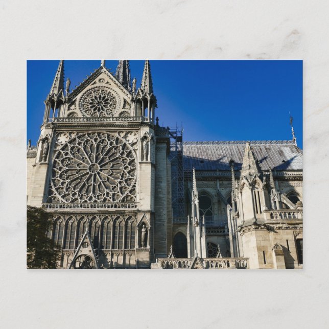 Fenster "South Rose" außerhalb von Notre Dame de P Postkarte (Vorderseite)