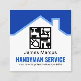 Fenster "Spezielle Handyman-Tools" Quadratische Visitenkarte