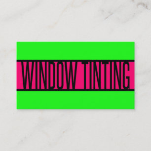 Fenster Tinten Neon Grün und Hot Pink Visitenkarte