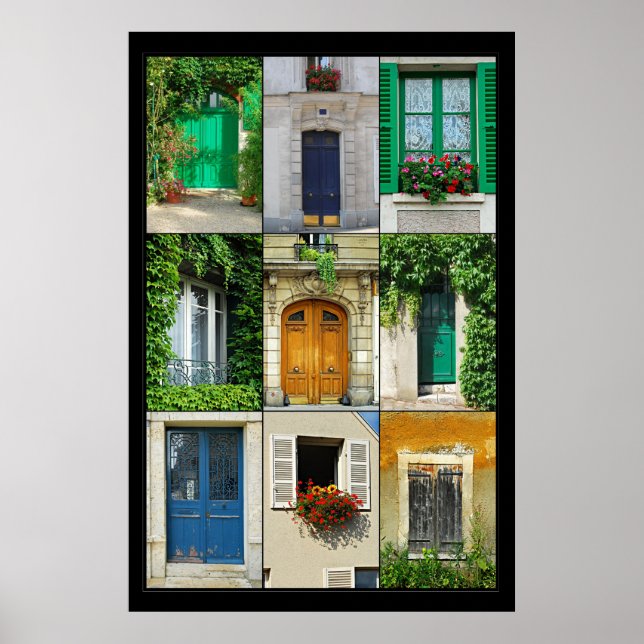 Fenster und Türen Frankreichs Poster (Vorne)