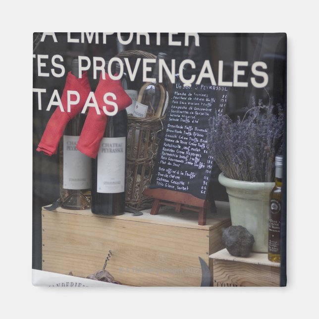 Fenster und Wein anzeigen Magnet (Vorne)