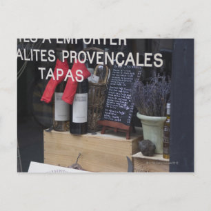 Fenster und Wein anzeigen Postkarte