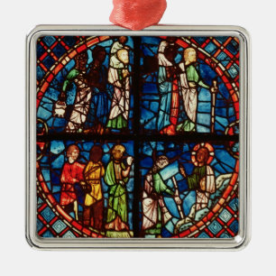 Fenster von der Kapelle der Jungfrau Silbernes Ornament