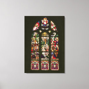 Fenster, welches die Taufe von Christus, 1490 Leinwanddruck