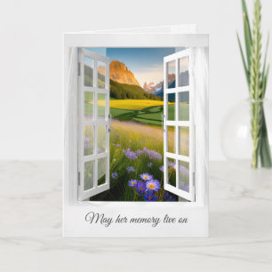 Fenster "Wildblume Beileid" Karte