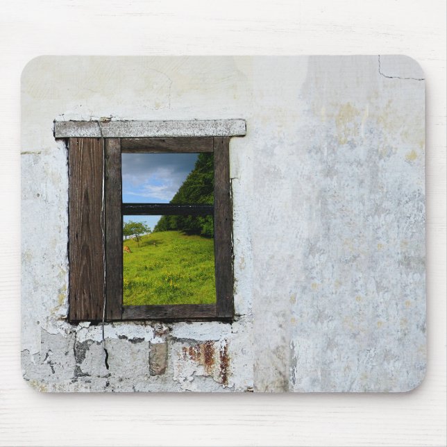 Fenster zum Sommermousepad Mousepad (Vorne)