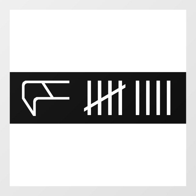 Fensteraufkleber Curb Score (Blatt)