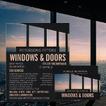 Fensterbereich, Fenster- und Türklappen-Fitnessstu Flyer<br><div class="desc">Flyer für die Werbung von Windows, Window & Door Fitter Company durch den Business Card Store.</div>