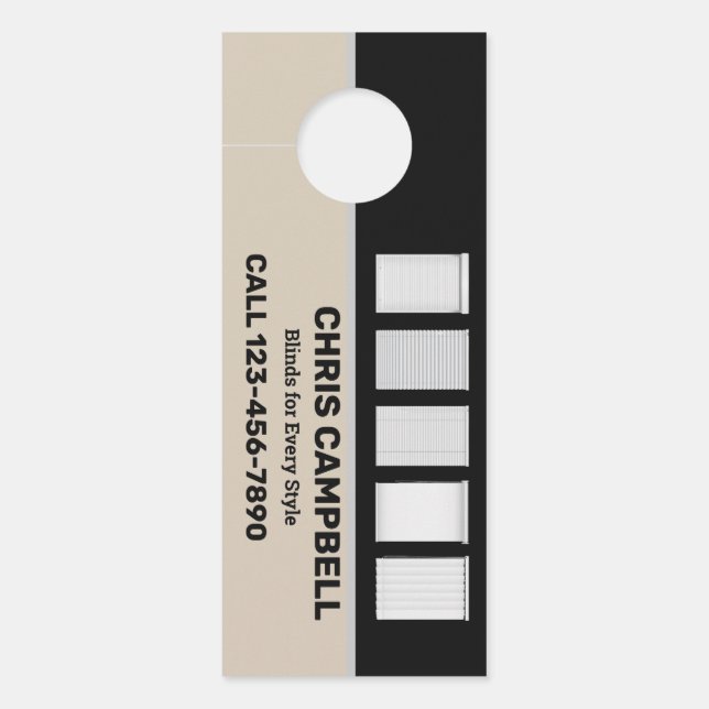 Fensterblinds Türanhänger (Vorderseite)