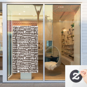 Fensterdekore in der Café, moderne Fensterverkleid Fensteraufkleber
