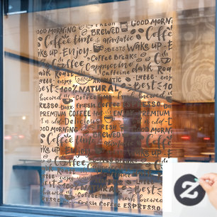 Fensterdekore in der Café, moderne Fensterverkleid Fensteraufkleber
