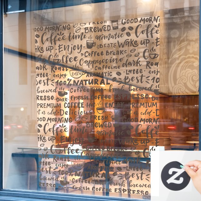 Fensterdekore in der Café, moderne Fensterverkleid Fensteraufkleber (Café-Fenster)